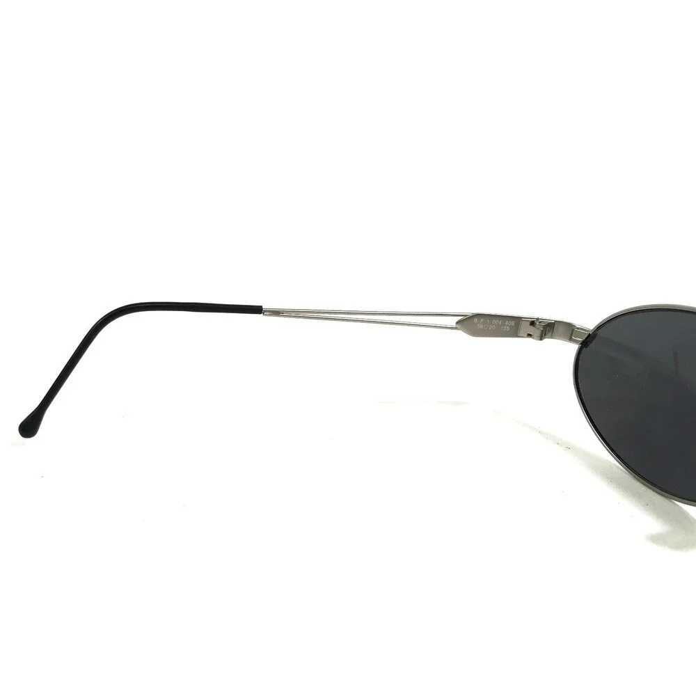 Benetton Formula Sunglasses B.F. 1 004-40S Gray Round Frames with Blue Lenses